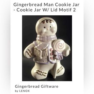 Lenox gingerbread and cookie jar